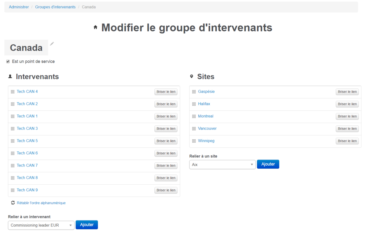 Ordonnancement des techniciens